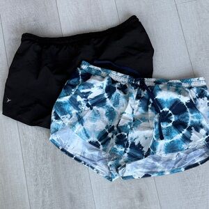 Old Navy Active Black and Tie Dye Shorts